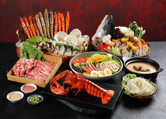 MEGA 50 Dining & Banquet promotes takeout Boston lobster hotpot.